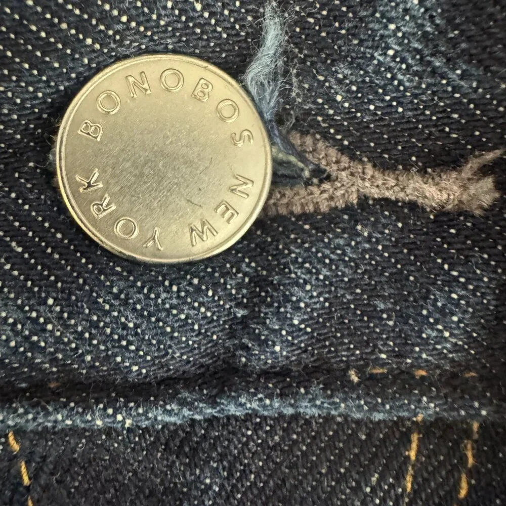 Bonobos Dark Blue Straight Jeans Organic Cotton Men's 31x30